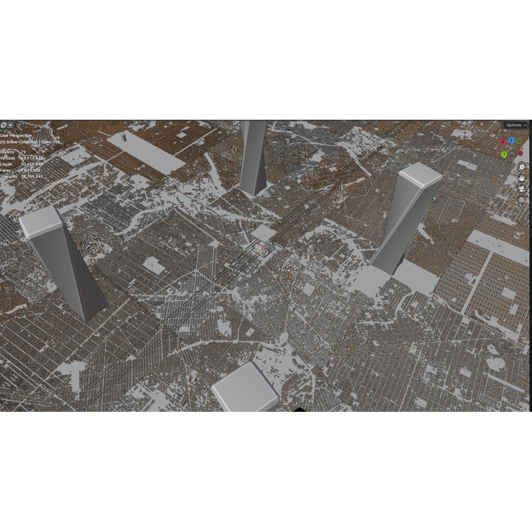 Futuristic Mega City 3D Model – Low Poly Dystopian Environment, Blender - View 28