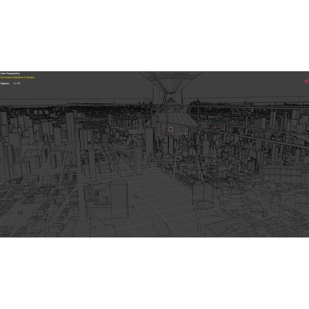 Futuristic Mega City 3D Model – Low Poly Dystopian Environment, Blender - View 32