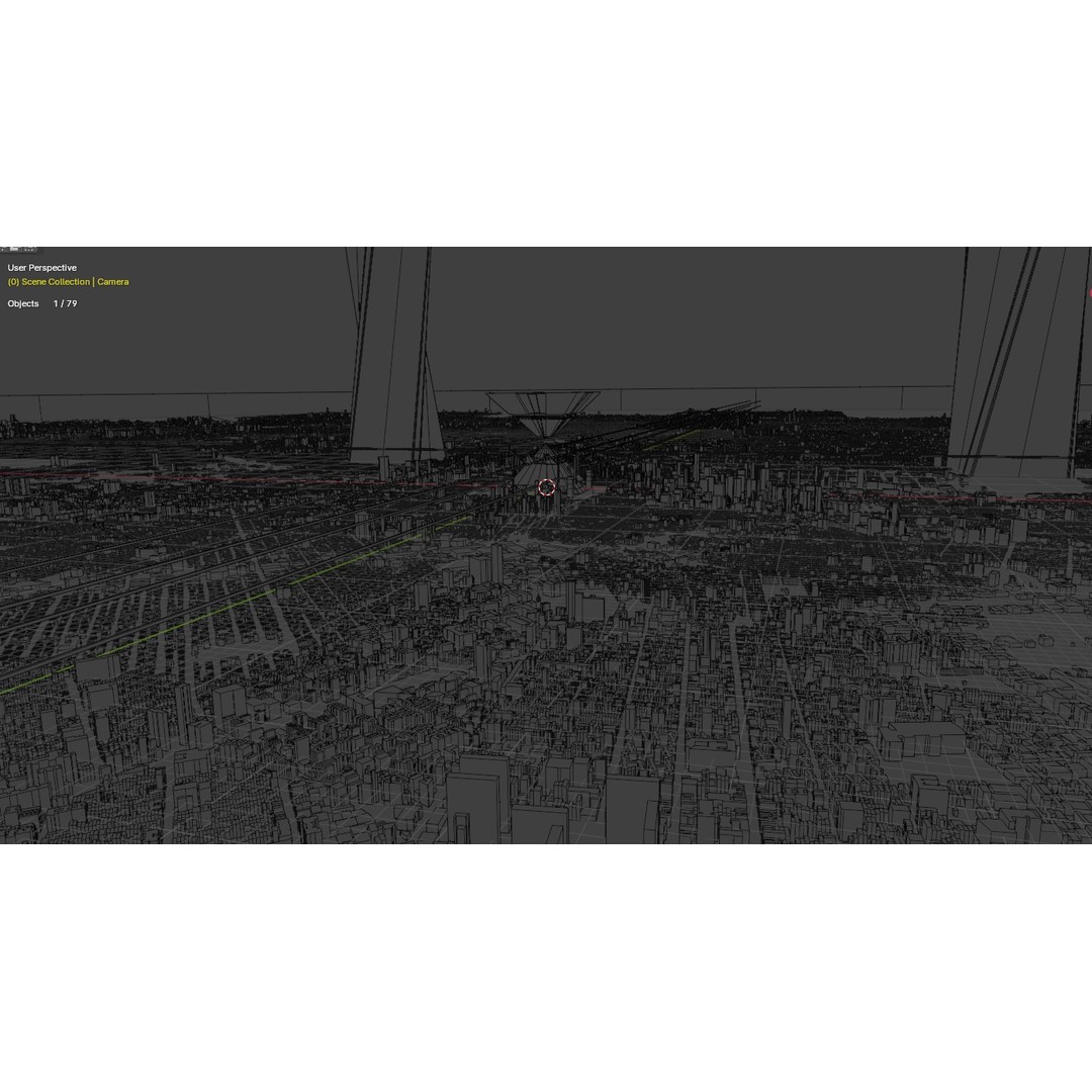 Futuristic Mega City 3D Model – Low Poly Dystopian Environment, Blender - View 34