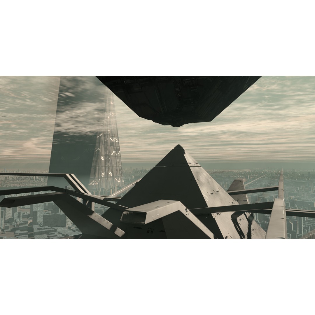 Futuristic Mega City 3D Model – Low Poly Dystopian Environment, Blender - View 5