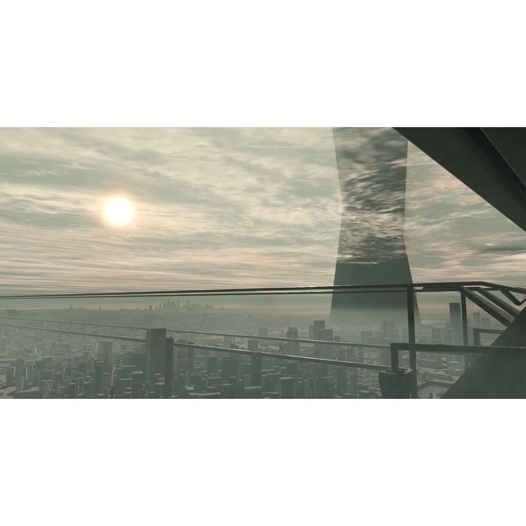Futuristic Mega City 3D Model – Low Poly Dystopian Environment, Blender - View 7