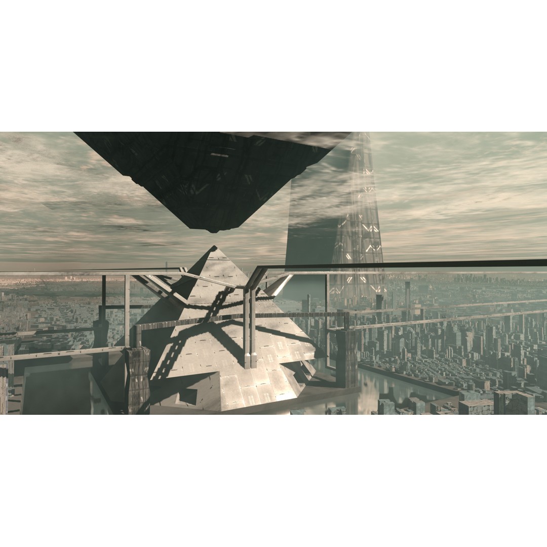 Futuristic Mega City 3D Model – Low Poly Dystopian Environment, Blender - View 8