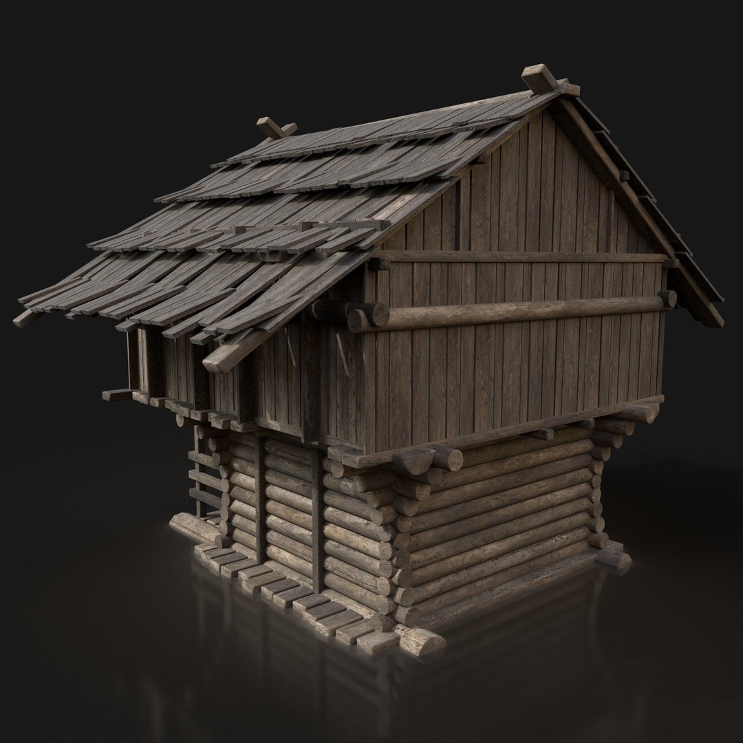 Medieval Village House 3D Model – Low Poly Game Asset, FBX, OBJ - View 16