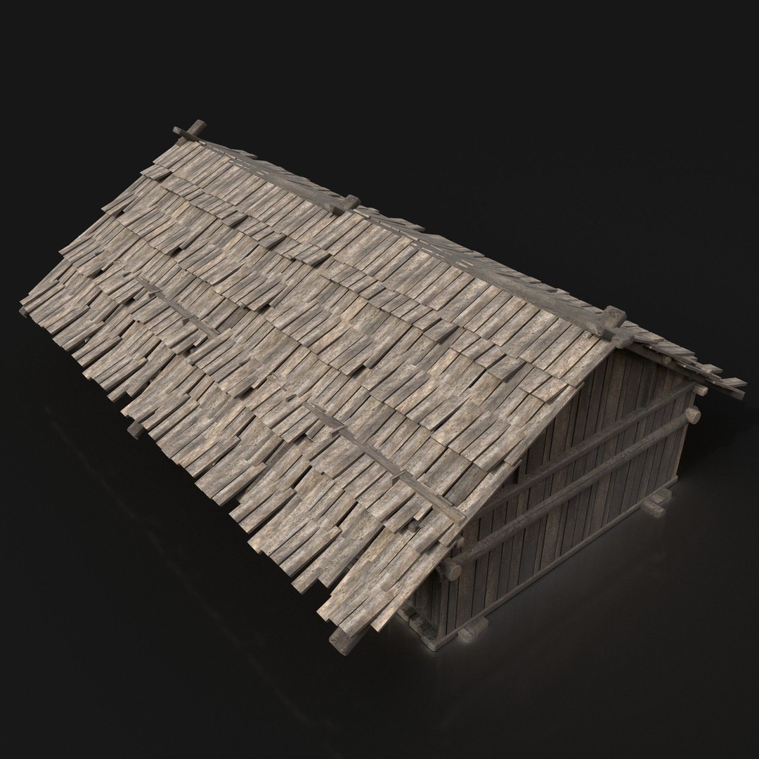 Medieval Village House 3D Model – Low Poly Game Asset, FBX, OBJ - View 21