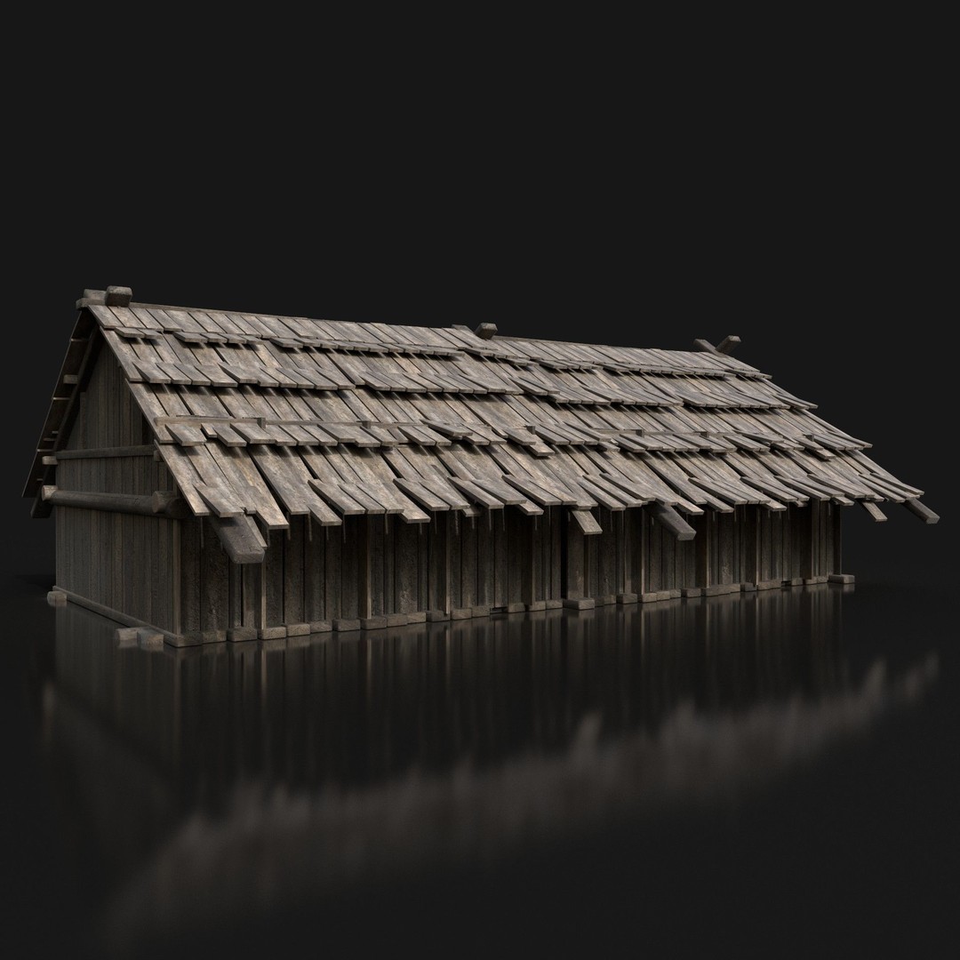 Medieval Village House 3D Model – Low Poly Game Asset, FBX, OBJ - View 22