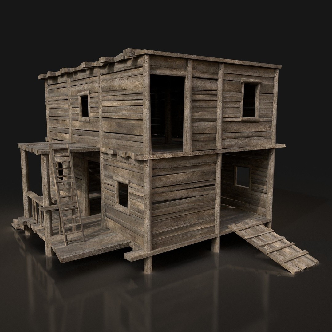 Medieval Village House 3D Model – Low Poly Game Asset, FBX, OBJ - View 41
