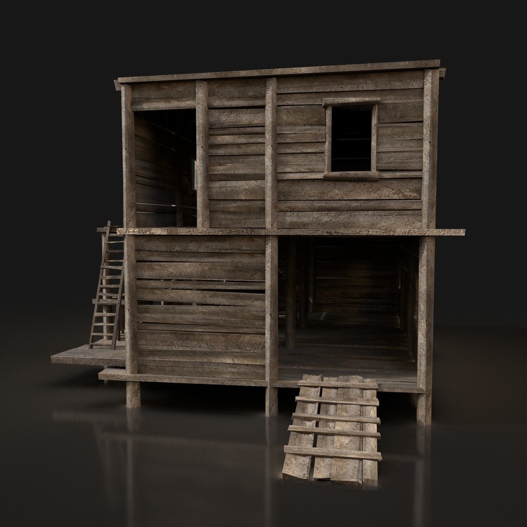 Medieval Village House 3D Model – Low Poly Game Asset, FBX, OBJ - View 42