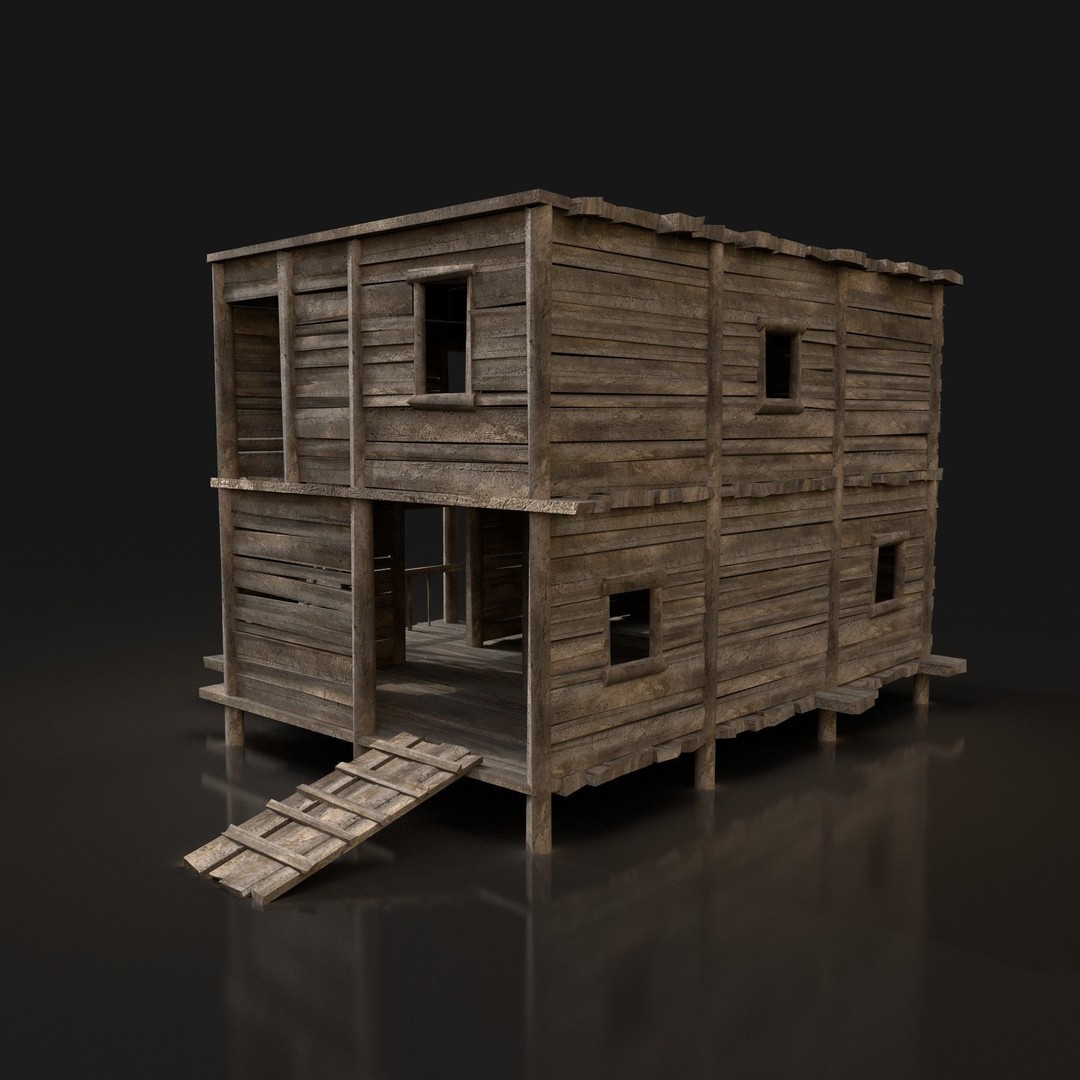 Medieval Village House 3D Model – Low Poly Game Asset, FBX, OBJ - View 43