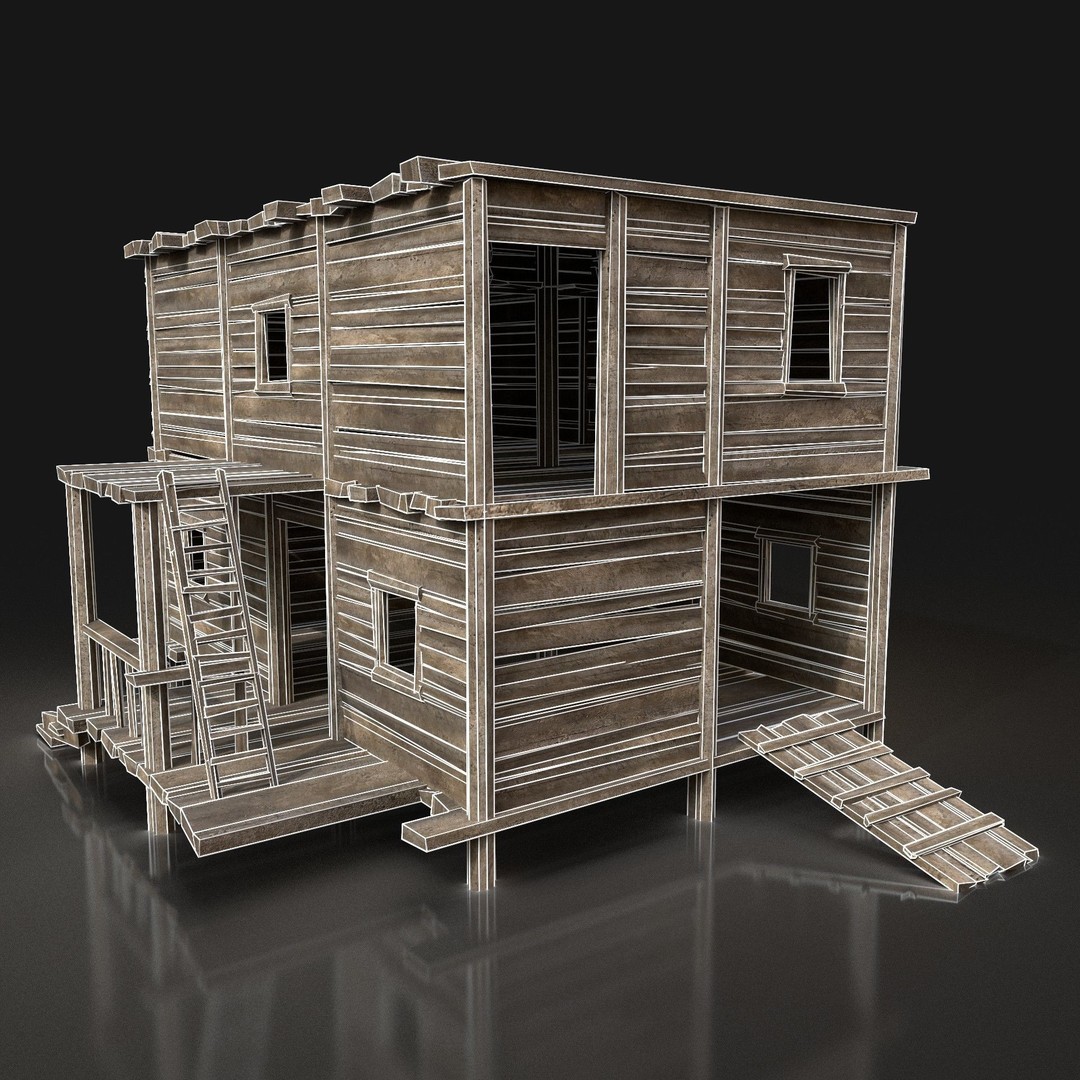 Medieval Village House 3D Model – Low Poly Game Asset, FBX, OBJ - View 46