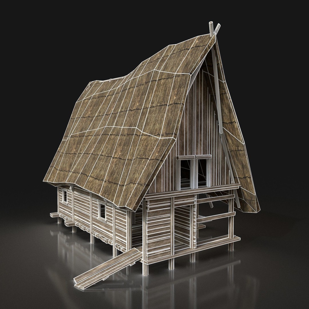 Medieval Village House 3D Model – Low Poly Game Asset, FBX, OBJ - View 51