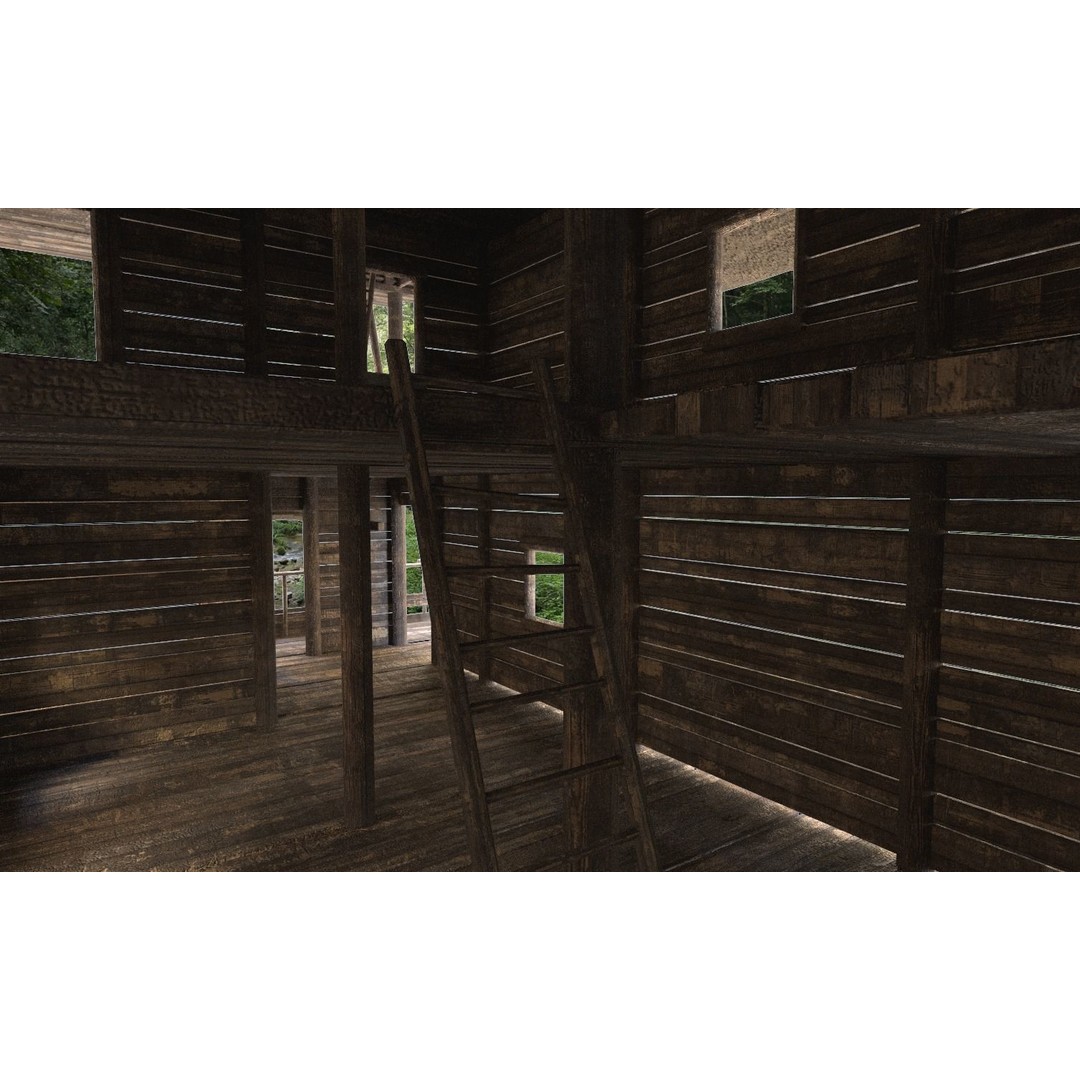 Medieval Village House 3D Model – Low Poly Game Asset, FBX, OBJ - View 52