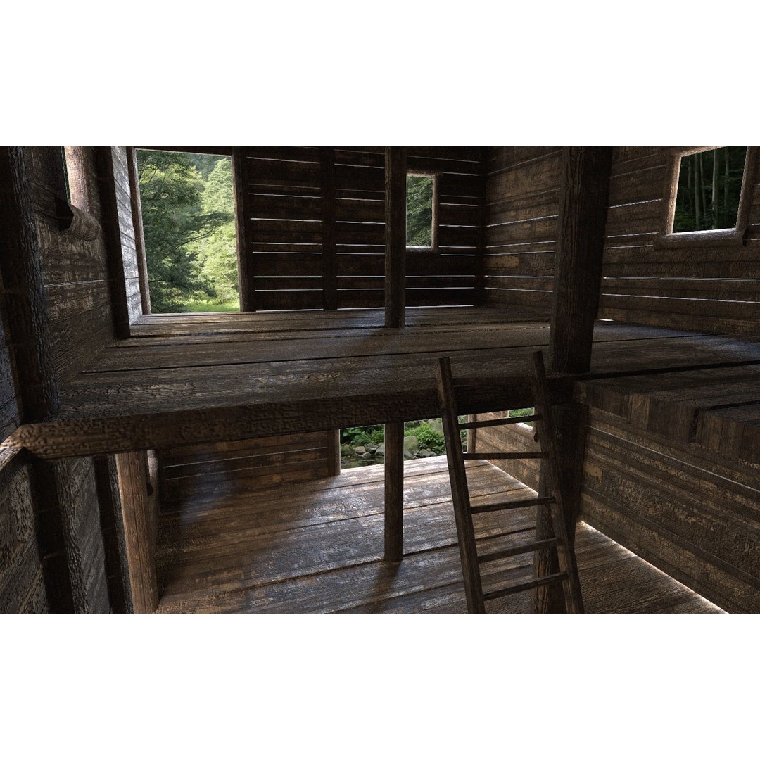 Medieval Village House 3D Model – Low Poly Game Asset, FBX, OBJ - View 54