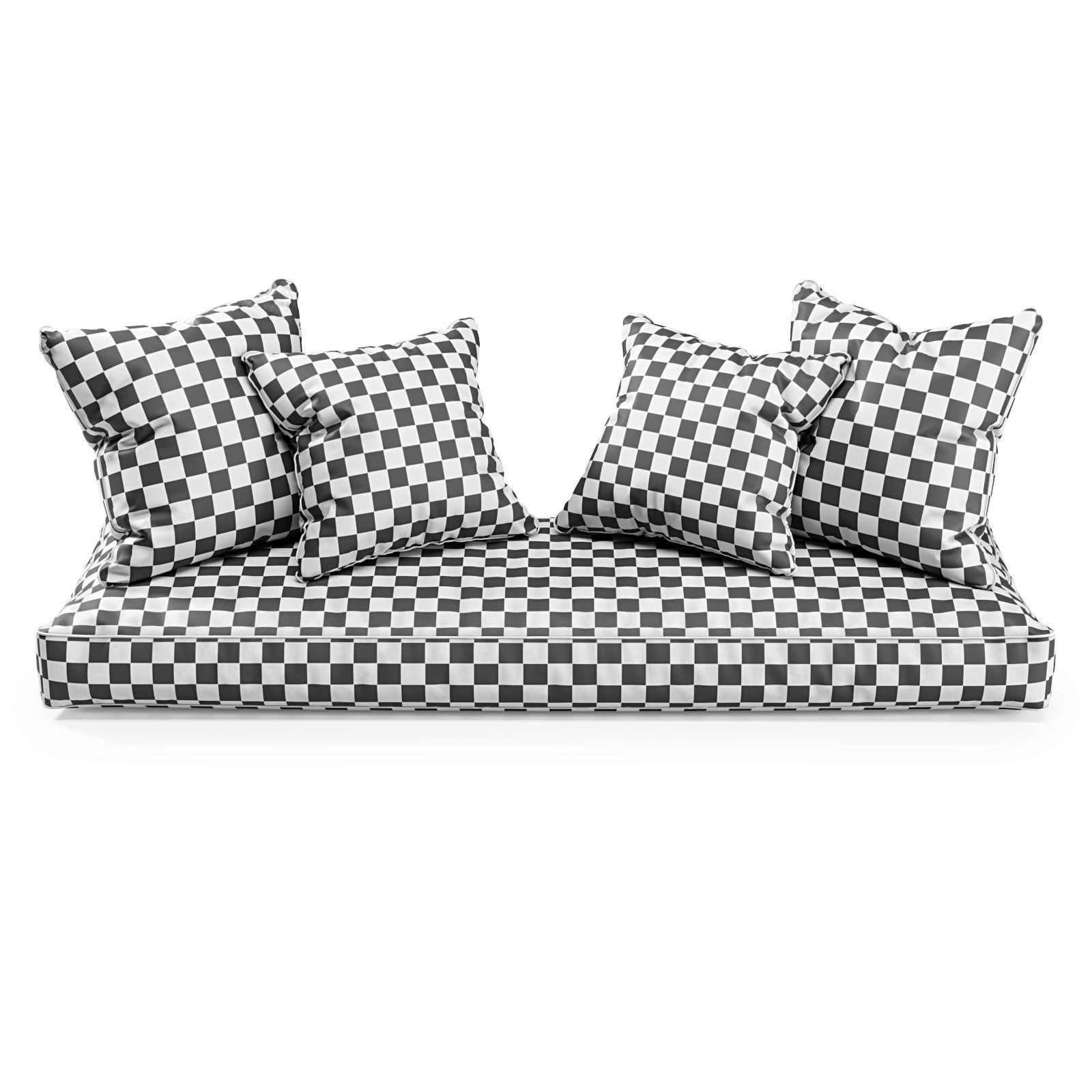 Seat Pillows Set - Game-Ready 3D Model - View 5