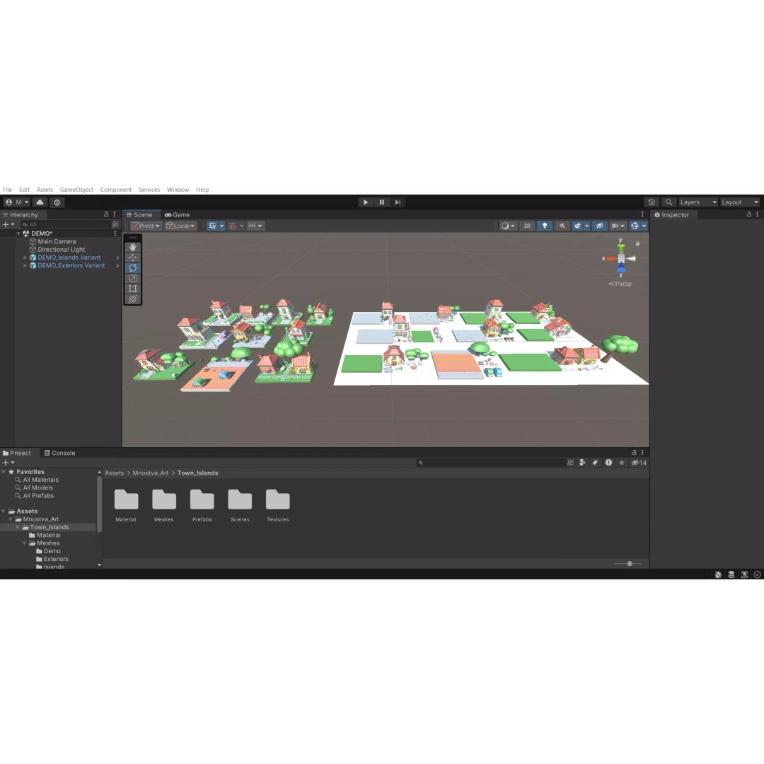 Cartoon Town Islands Exteriors 3D Model – Low Poly Game Asset, FBX - View 20