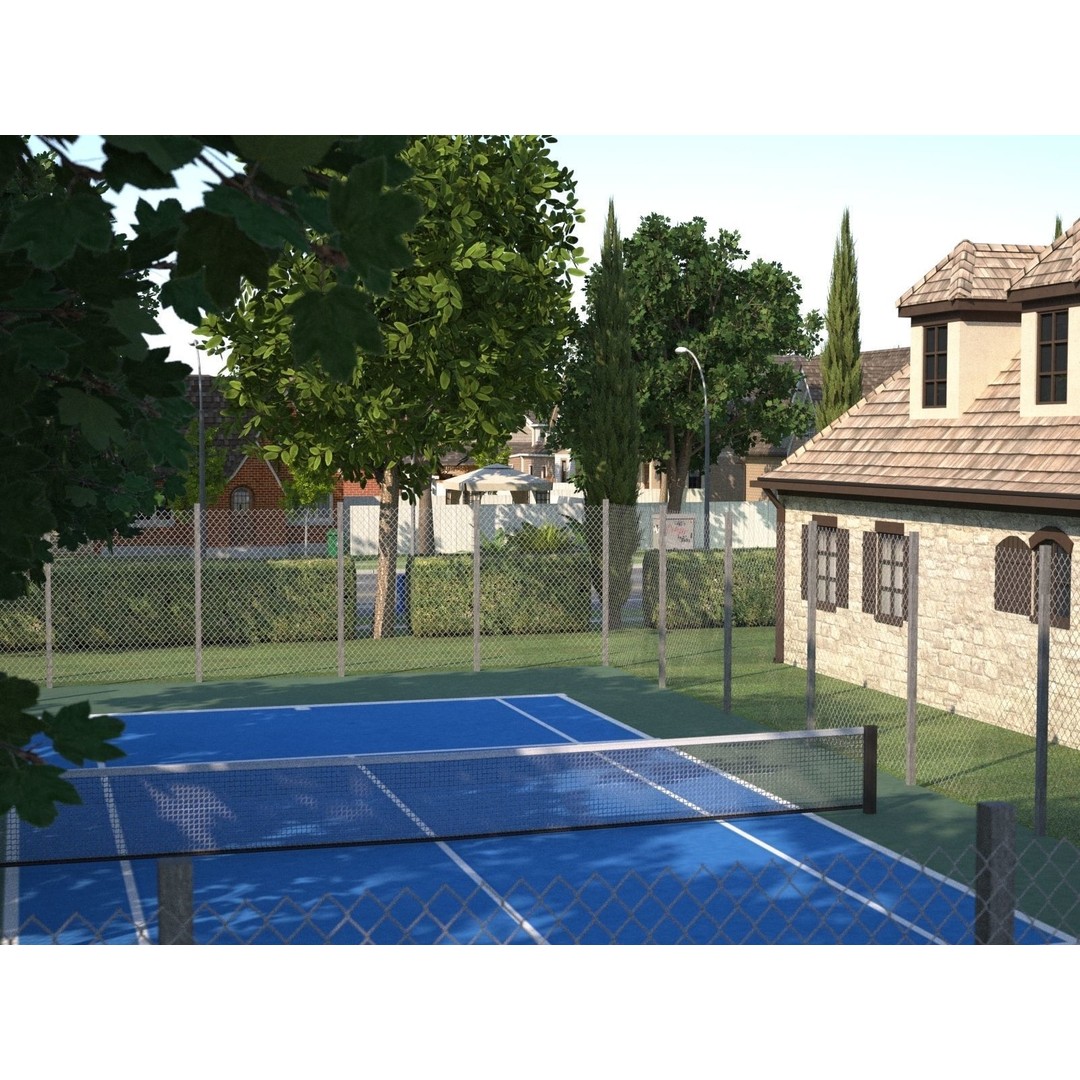 Modular Town 3D Model – Low Poly Cityscape with Detailed Buildings