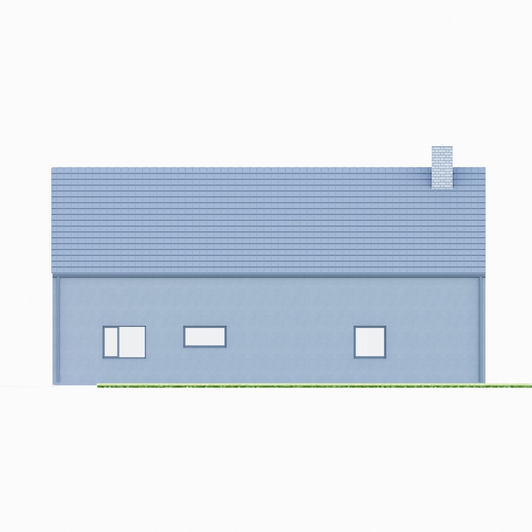 Family House 4 3D Model – Low-Poly Parametric Design, FBX, OBJ - View 5