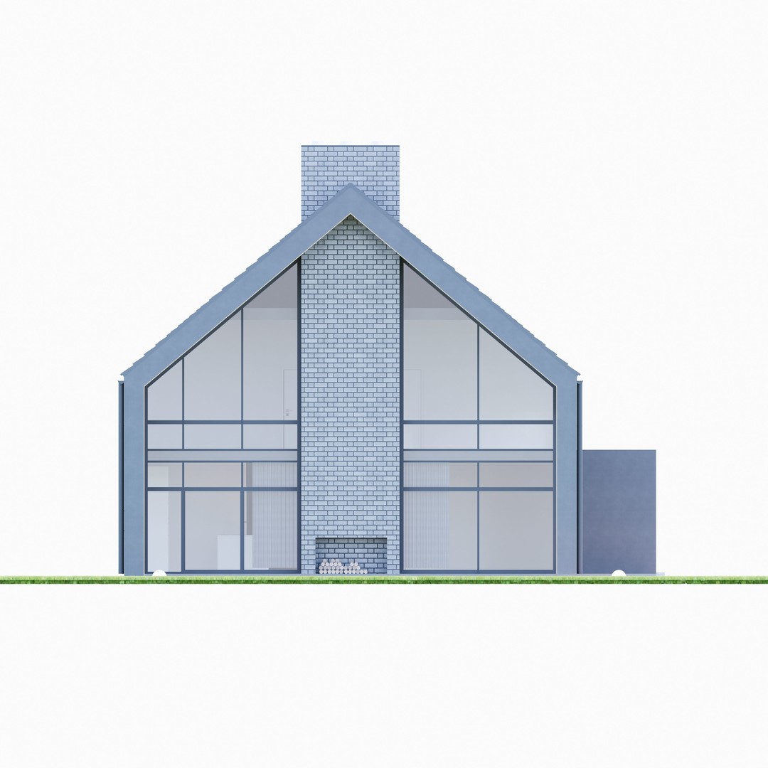 Family House 4 3D Model – Low-Poly Parametric Design, FBX, OBJ - View 6
