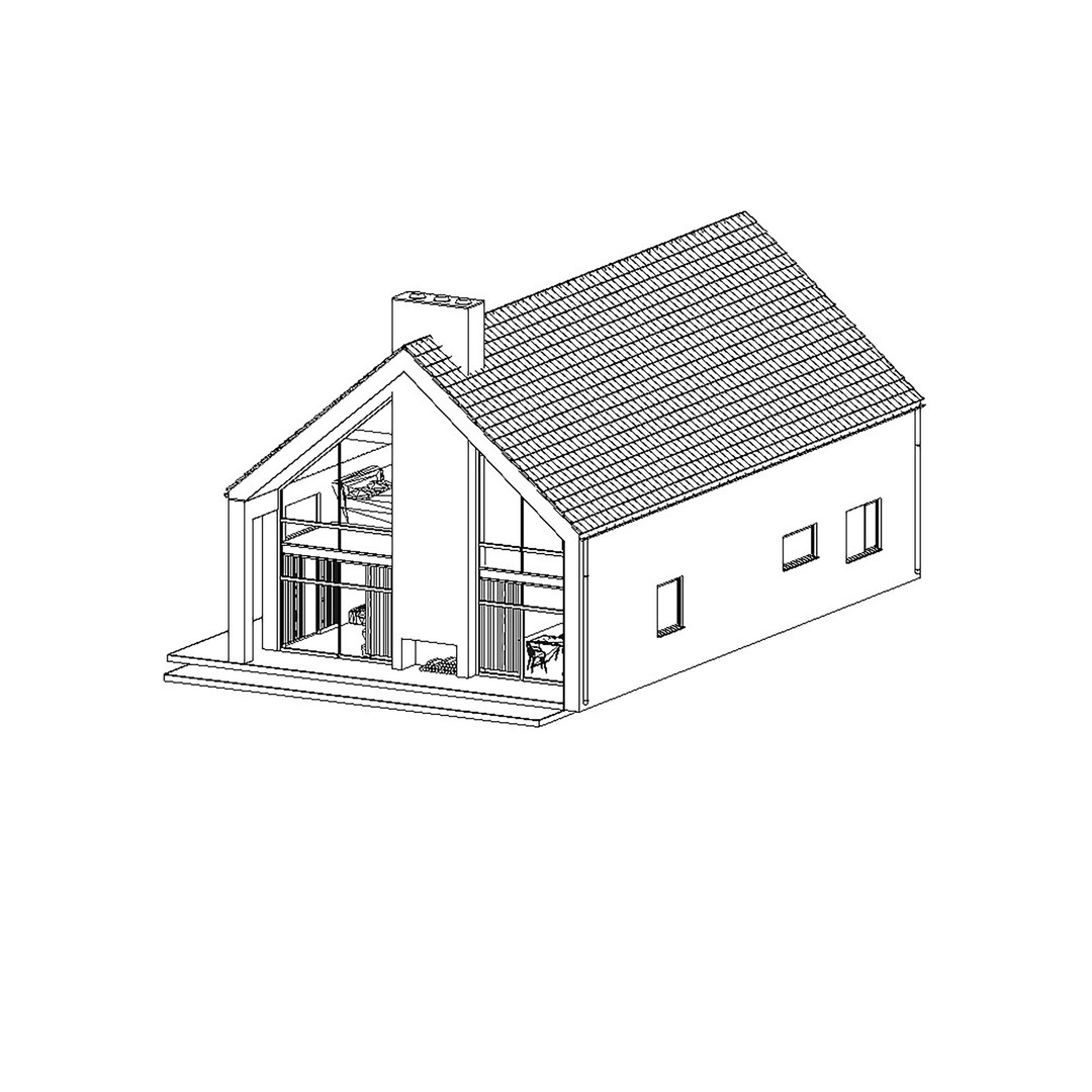Family House 4 3D Model – Low-Poly Parametric Design, FBX, OBJ - View 8