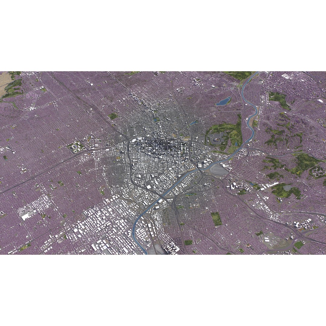 Los Angeles 3D Model – Low Poly Cityscape with PBR Textures, FBX - View 10