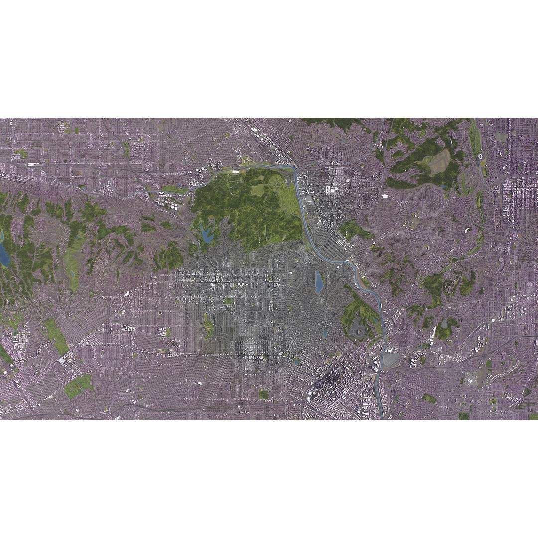 Los Angeles 3D Model – Low Poly Cityscape with PBR Textures, FBX - View 14