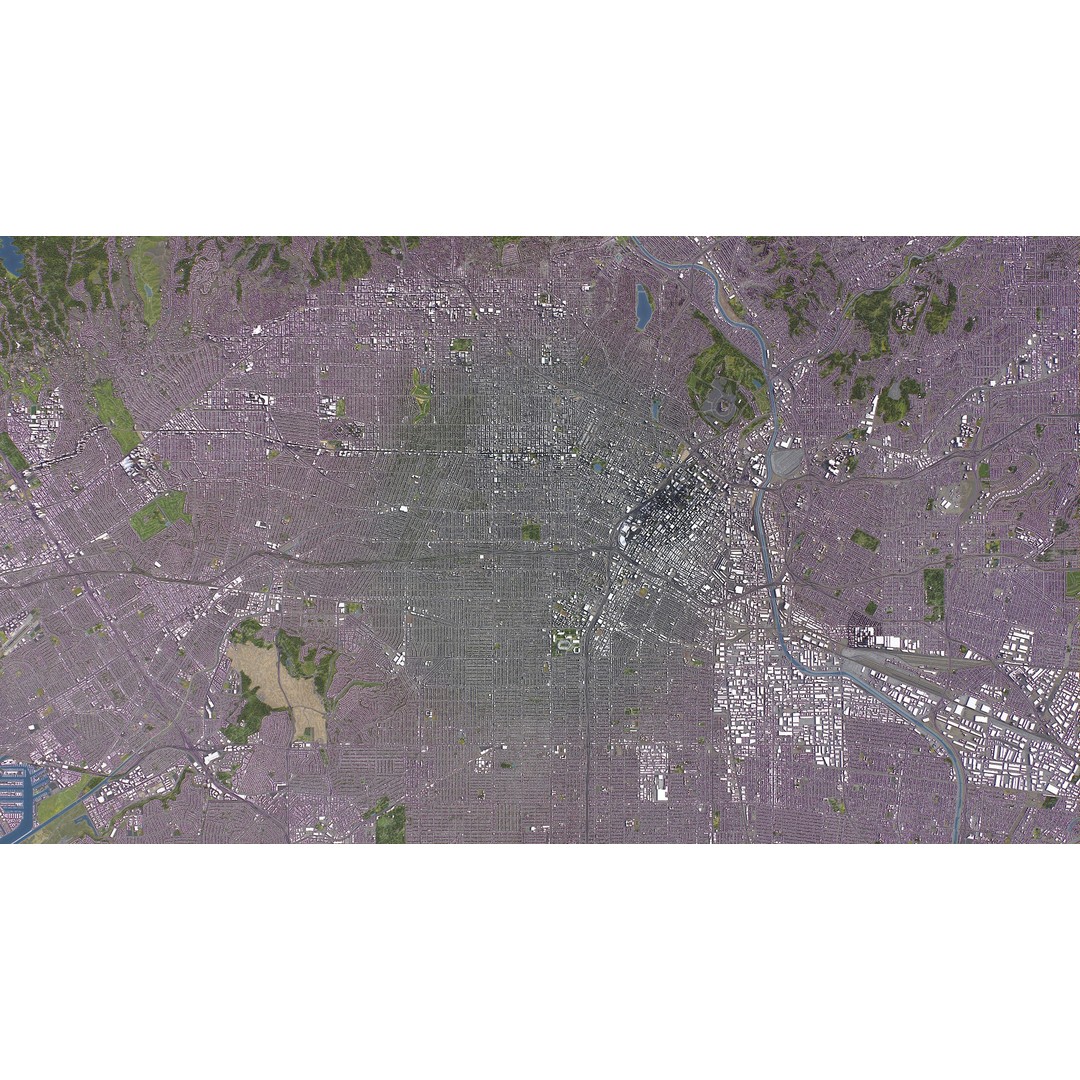 Los Angeles 3D Model – Low Poly Cityscape with PBR Textures, FBX - View 15
