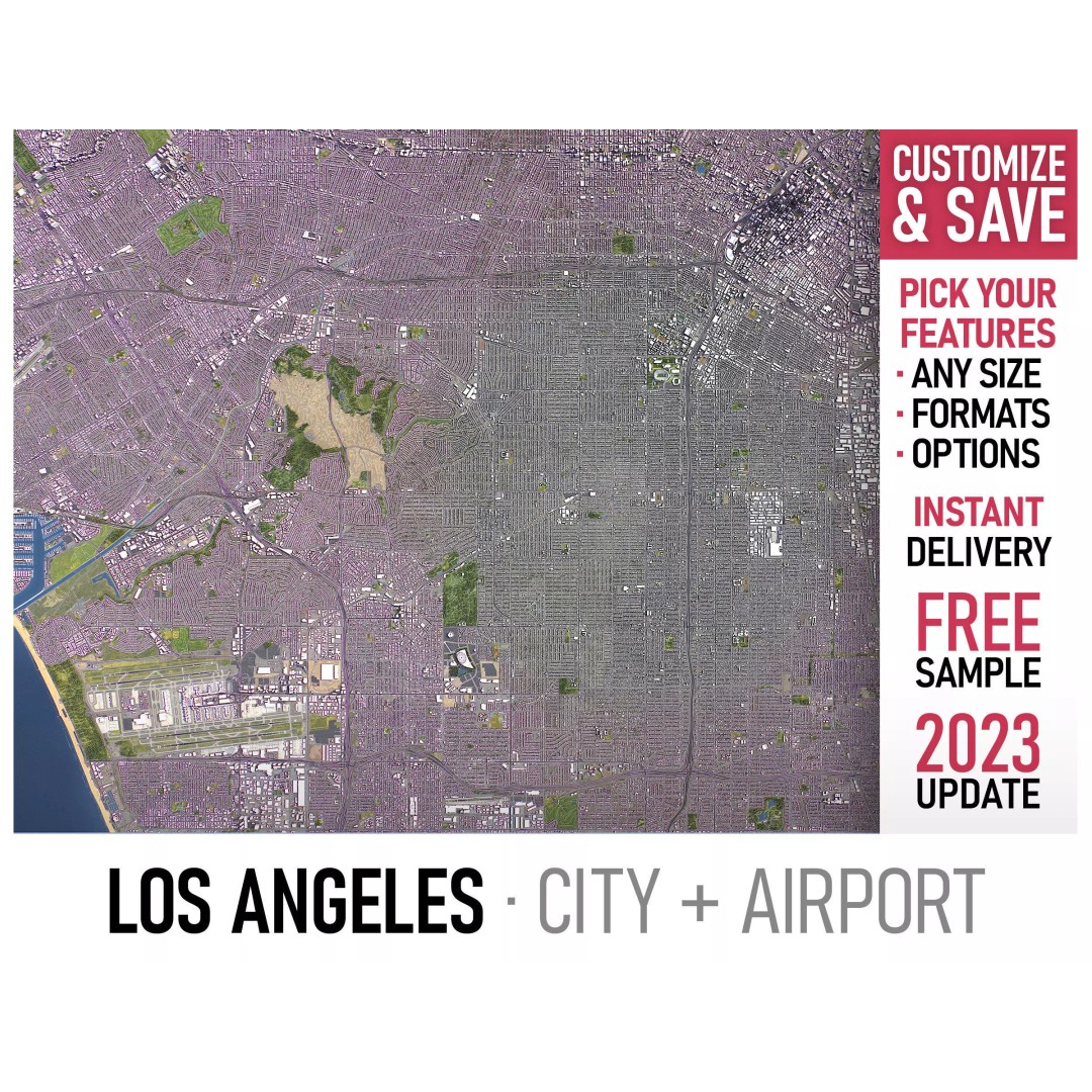 Los Angeles 3D Model – Low Poly Cityscape with PBR Textures, FBX - View 2