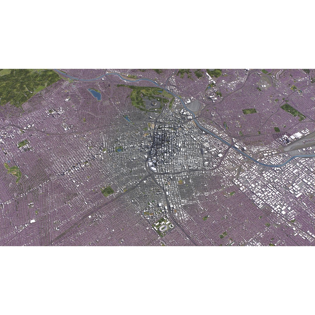 Los Angeles 3D Model – Low Poly Cityscape with PBR Textures, FBX - View 4