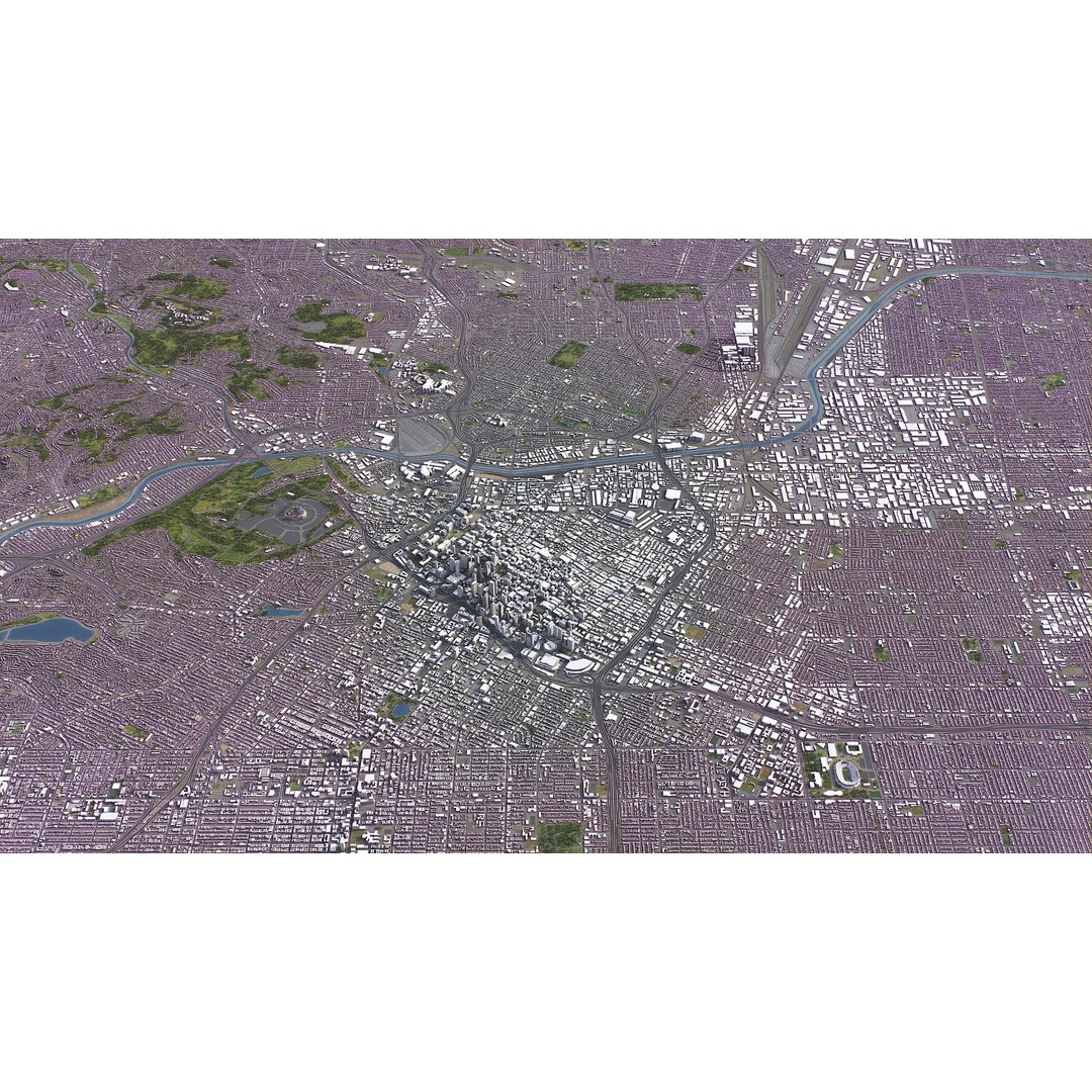 Los Angeles 3D Model – Low Poly Cityscape with PBR Textures, FBX - View 5