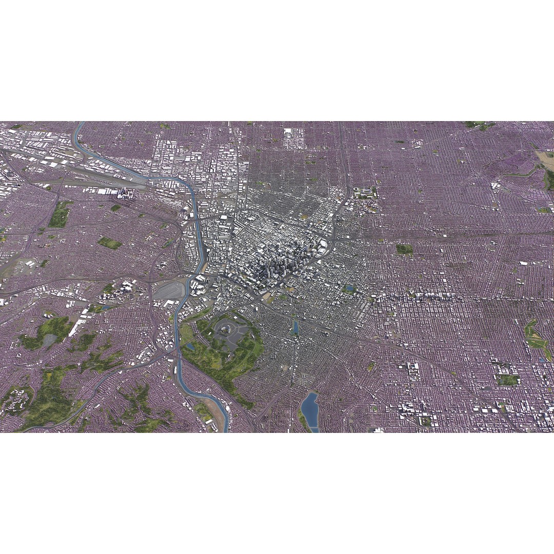 Los Angeles 3D Model – Low Poly Cityscape with PBR Textures, FBX - View 7