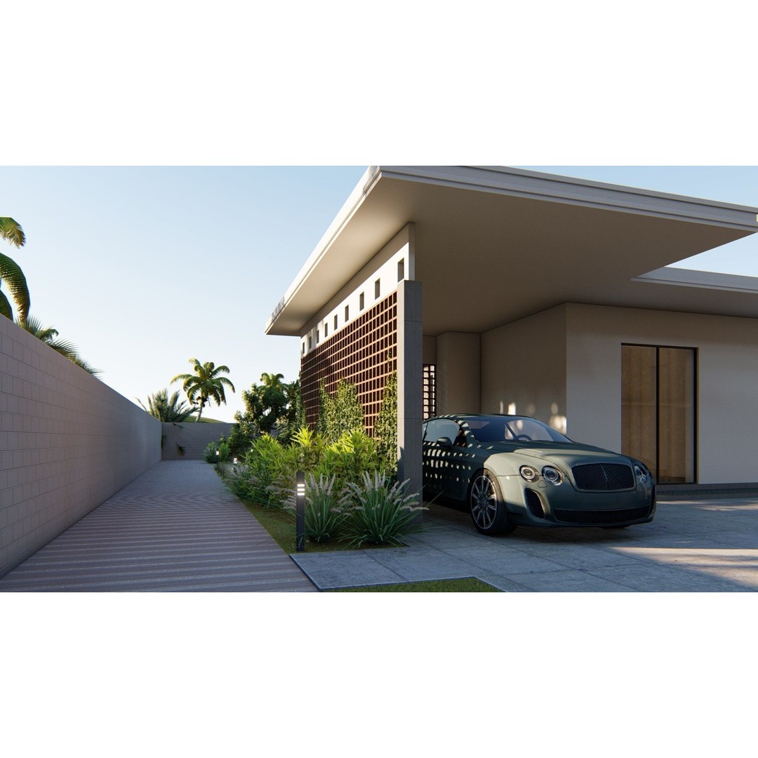 House 3D Model – Modern Two-Story Family Home, FBX, OBJ - View 10