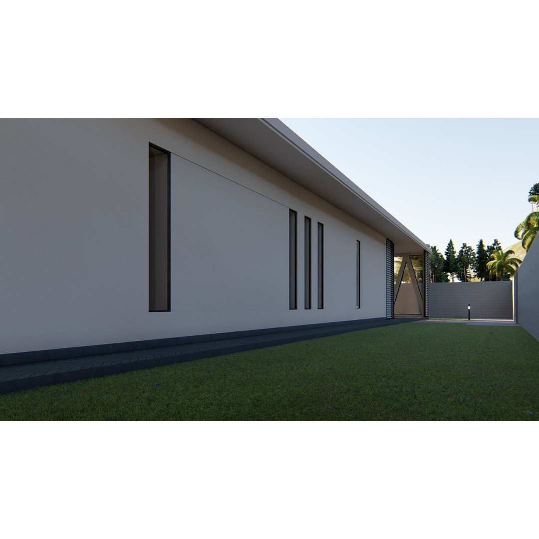House 3D Model – Modern Two-Story Family Home, FBX, OBJ - View 11