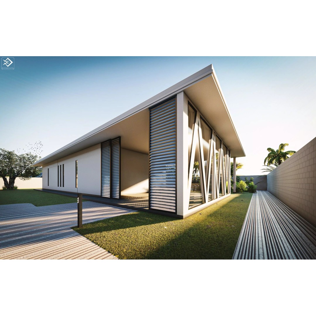 House 3D Model – Modern Two-Story Family Home, FBX, OBJ - View 2