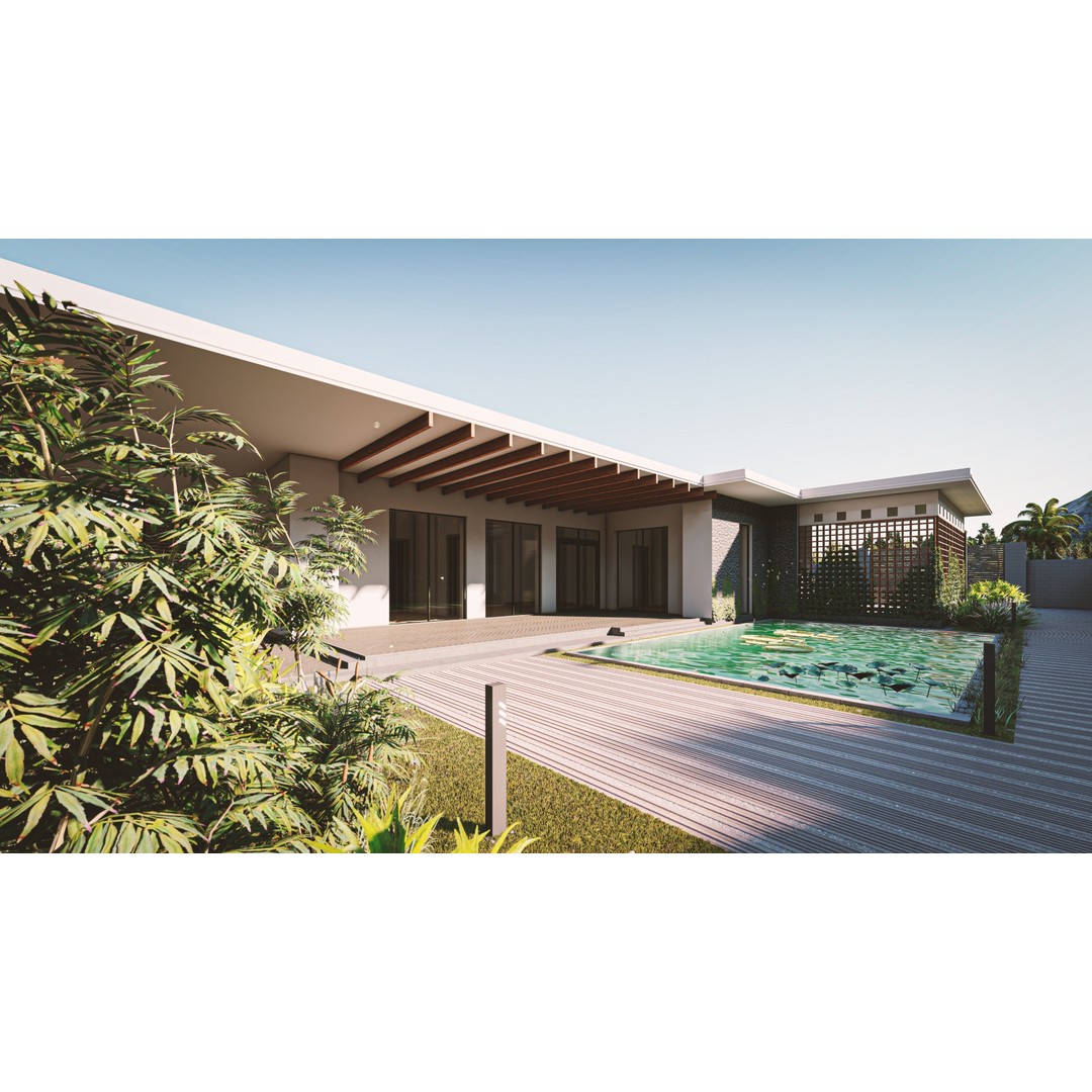 House 3D Model – Modern Two-Story Family Home, FBX, OBJ - View 3