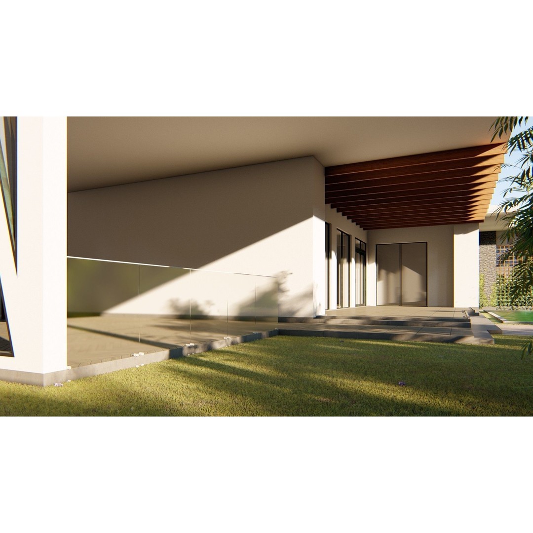 House 3D Model – Modern Two-Story Family Home, FBX, OBJ - View 5