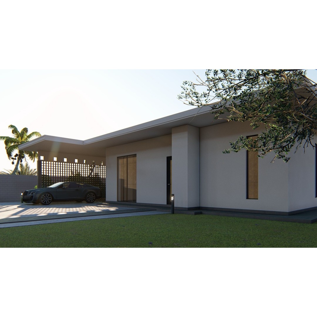 House 3D Model – Modern Two-Story Family Home, FBX, OBJ - View 9