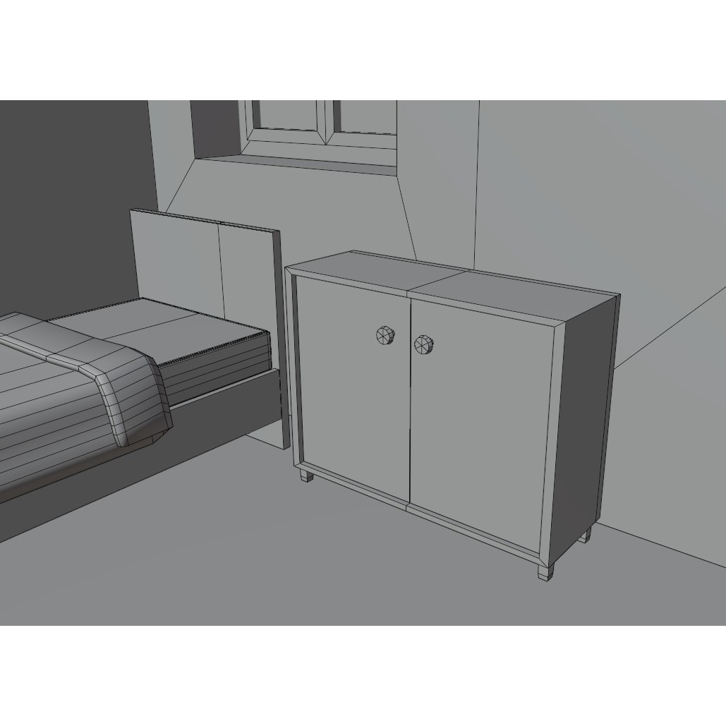 Old Neglected Hotel 3D Model – Low Poly Architectural Asset, FBX, Blender