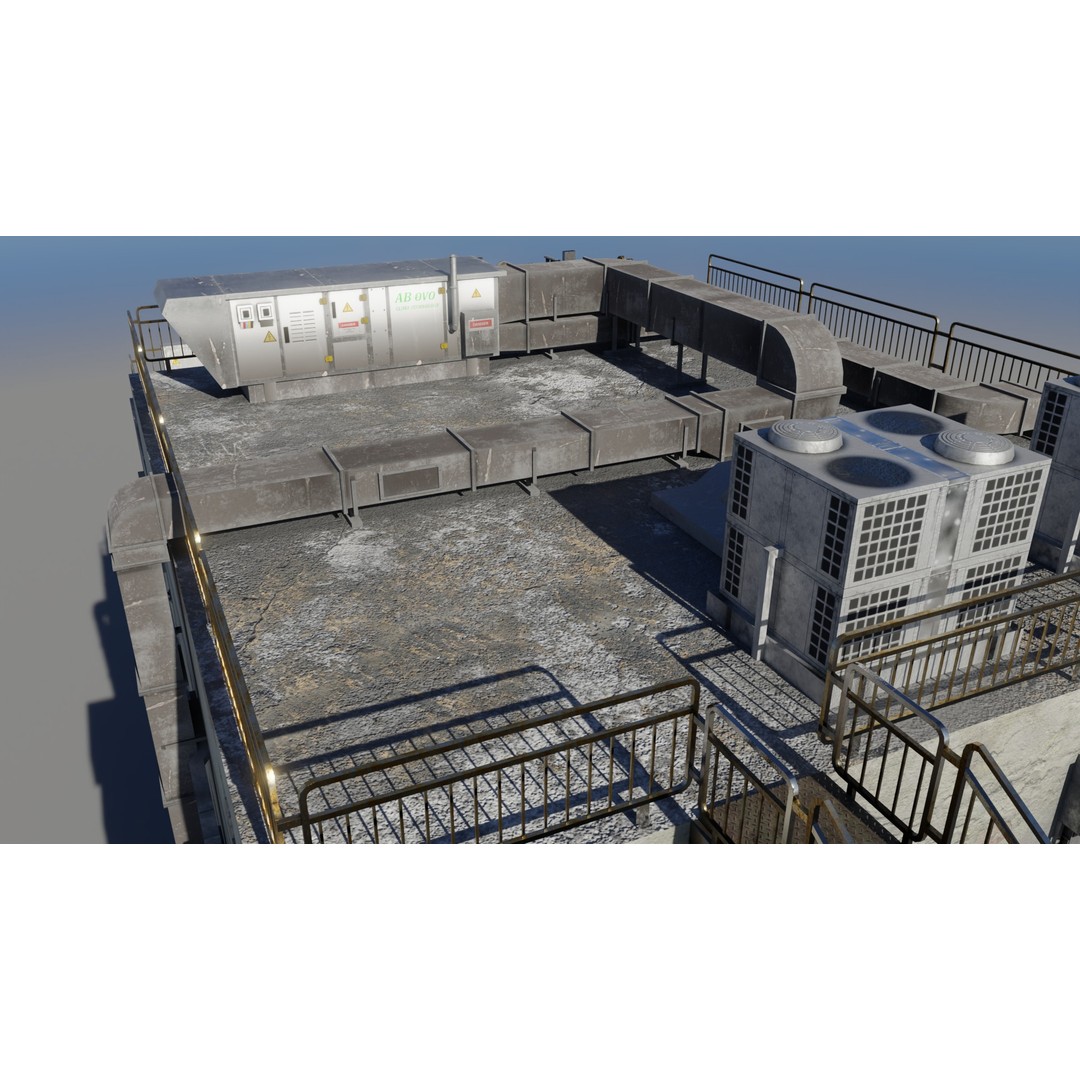 Old Neglected Hotel 3D Model – Low Poly Architectural Asset, FBX, Blender - View 11
