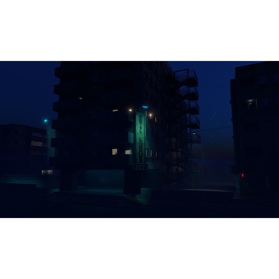 Old Neglected Hotel 3D Model – Low Poly Architectural Asset, FBX, Blender - View 20