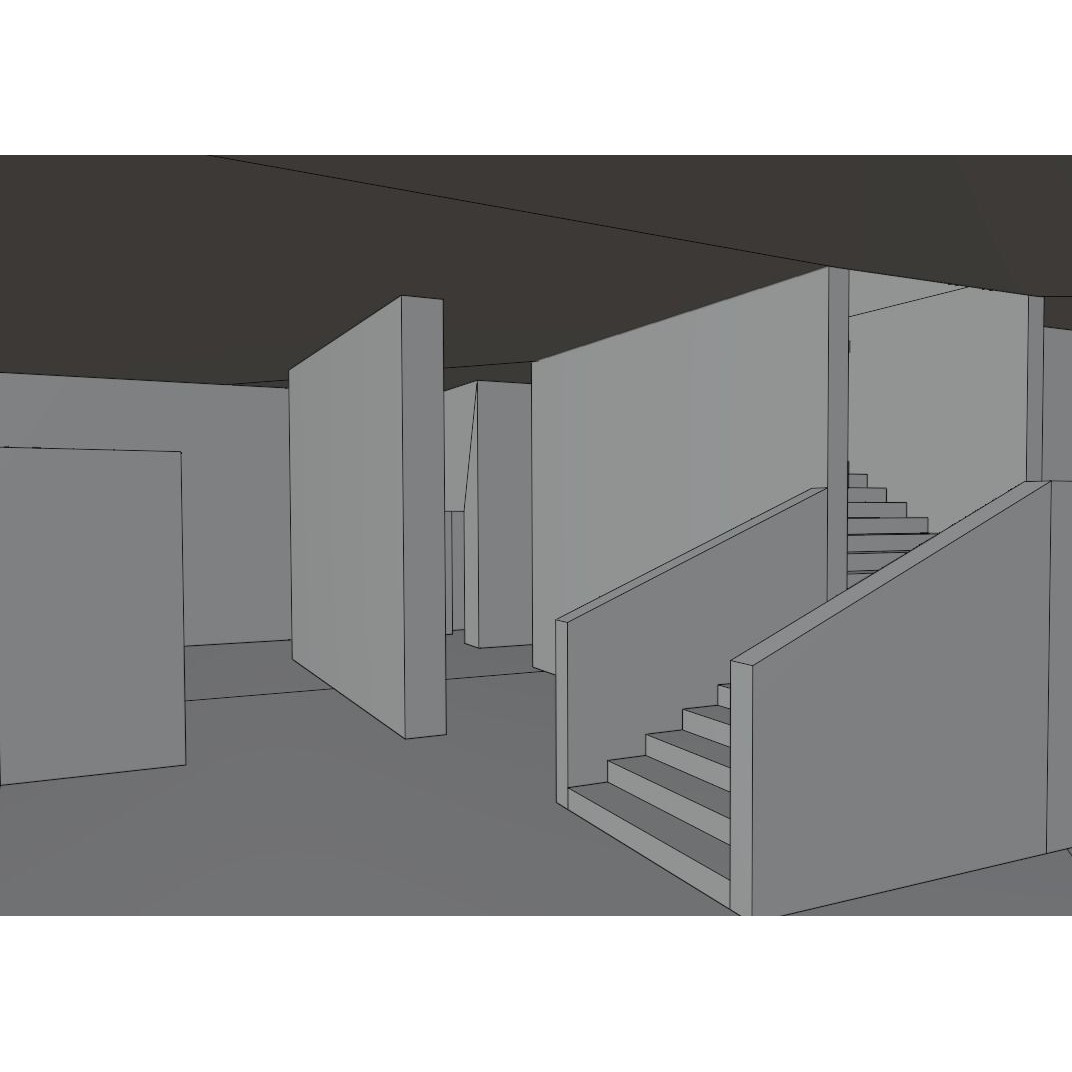 Old Neglected Hotel 3D Model – Low Poly Architectural Asset, FBX, Blender - View 23