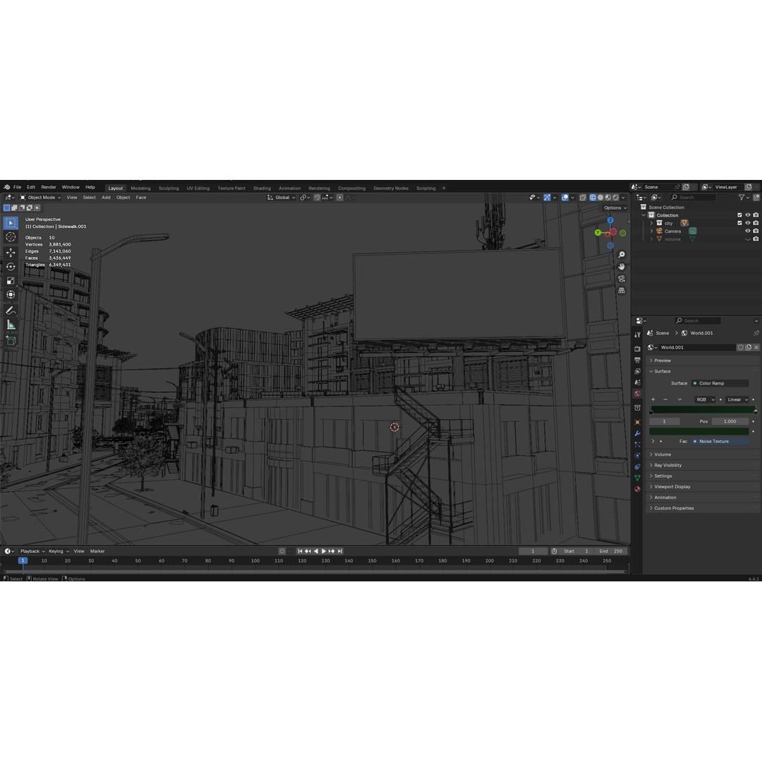 Rainy Night City Scene 3D Model – Hyper-Realistic Urban Environment, Blender - View 26