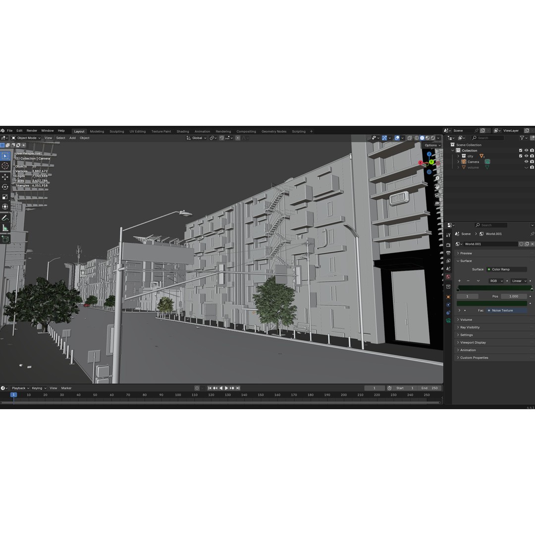 Rainy Night City Scene 3D Model – Hyper-Realistic Urban Environment, Blender - View 36