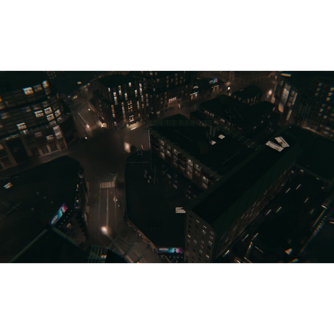 Rainy Night City Scene 3D Model – Hyper-Realistic Urban Environment, Blender - View 9