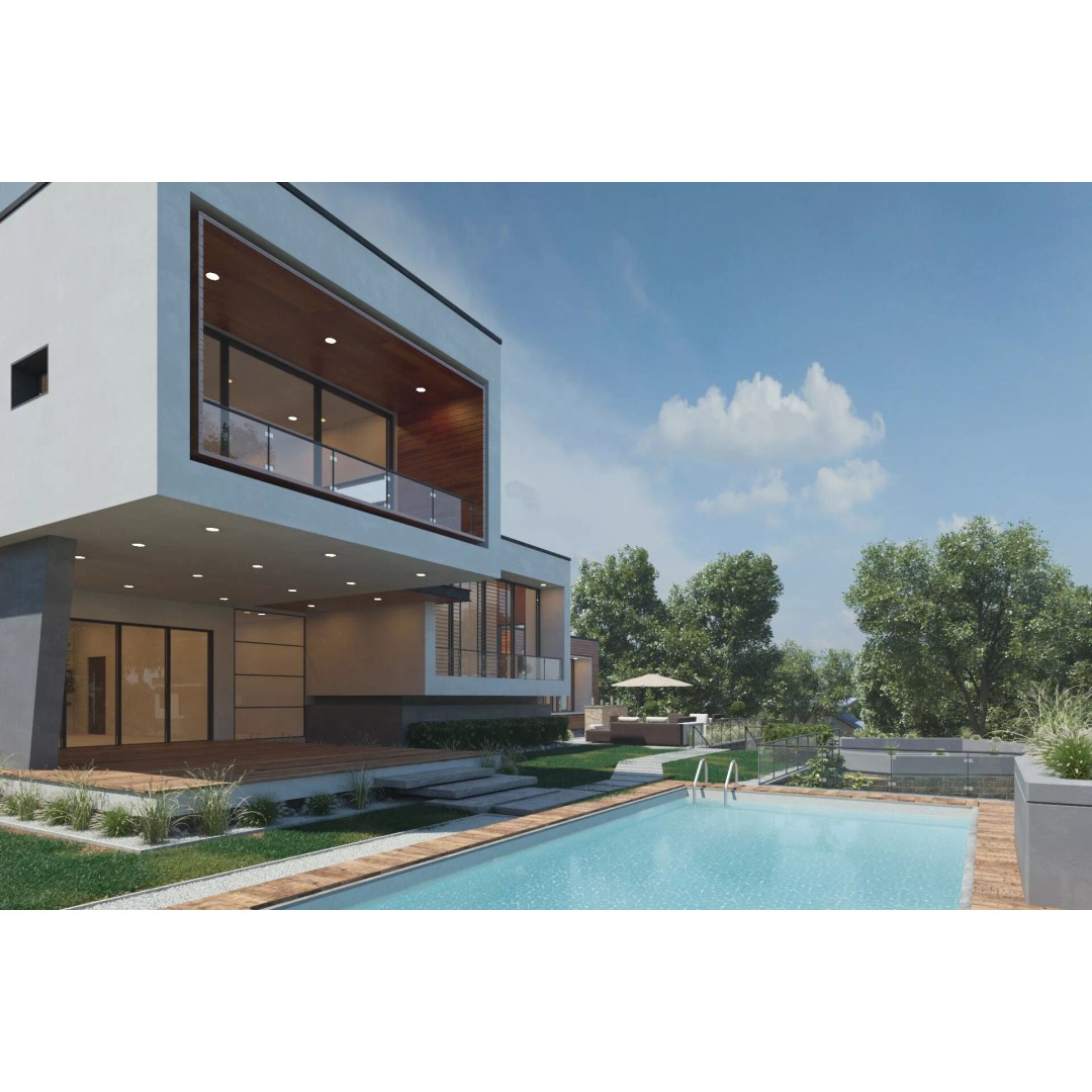 Modern House 3D Model – Detailed Forest Environment, FBX - View 2