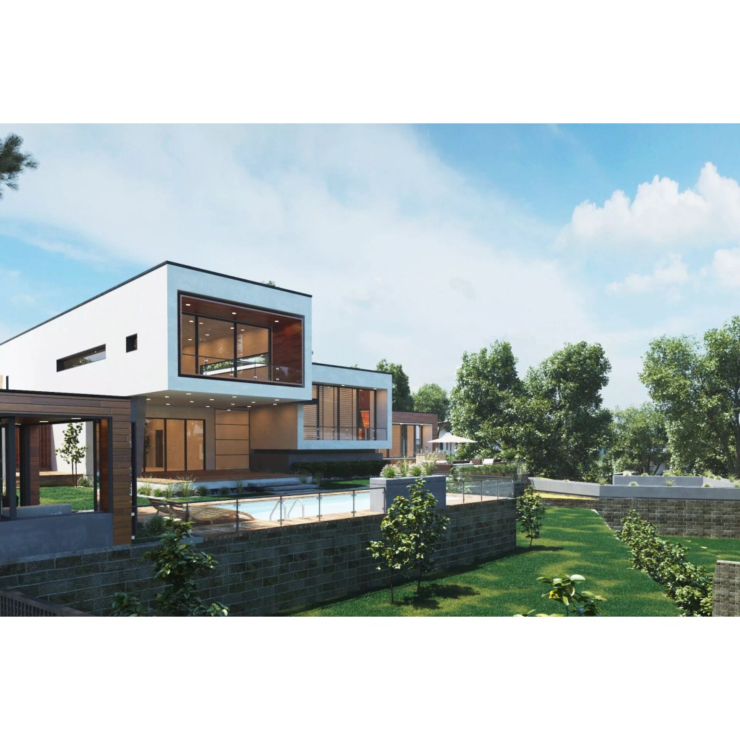 Modern House 3D Model – Detailed Forest Environment, FBX - View 4