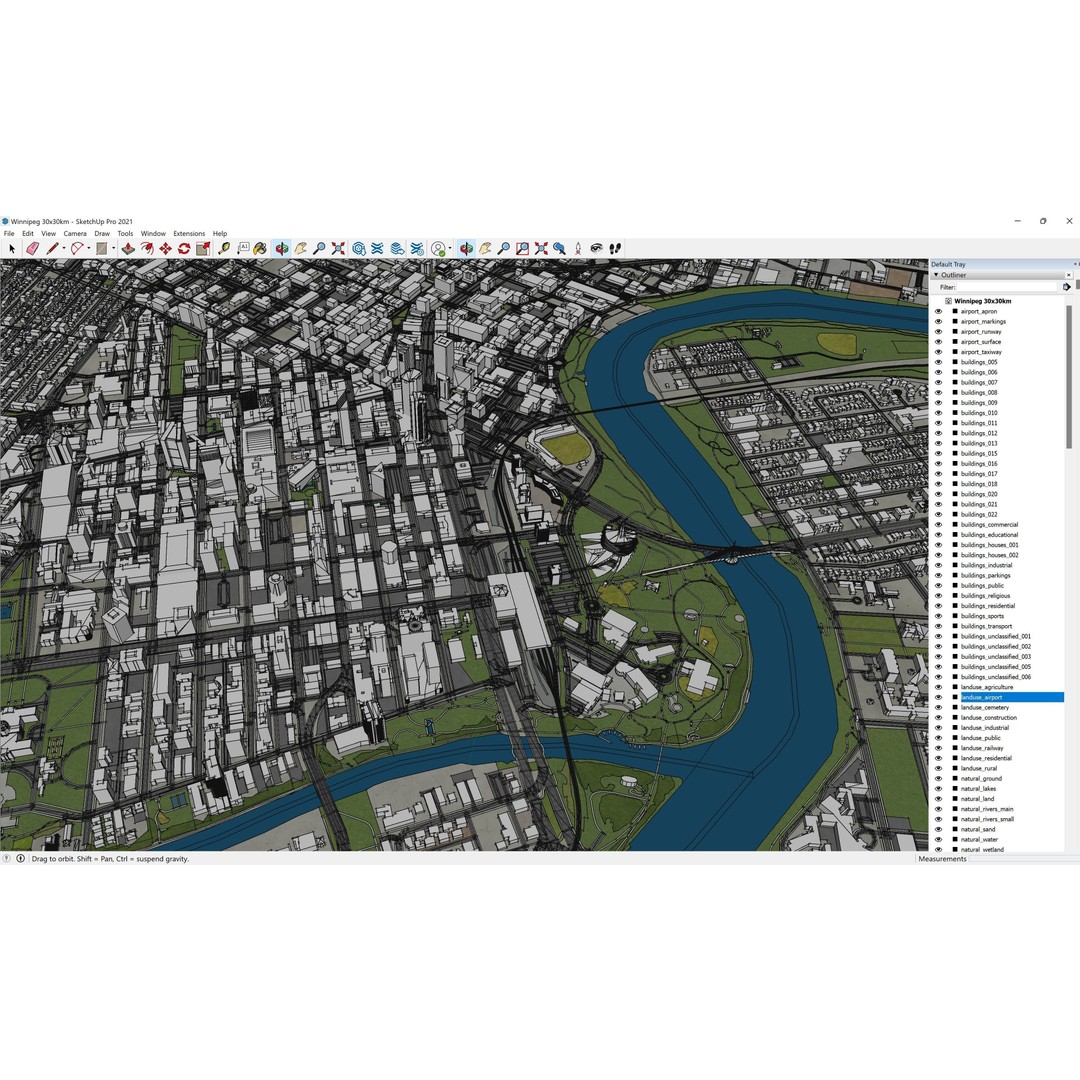 Winnipeg 3D Model – Low-Poly Cityscape Asset, FBX, PBR