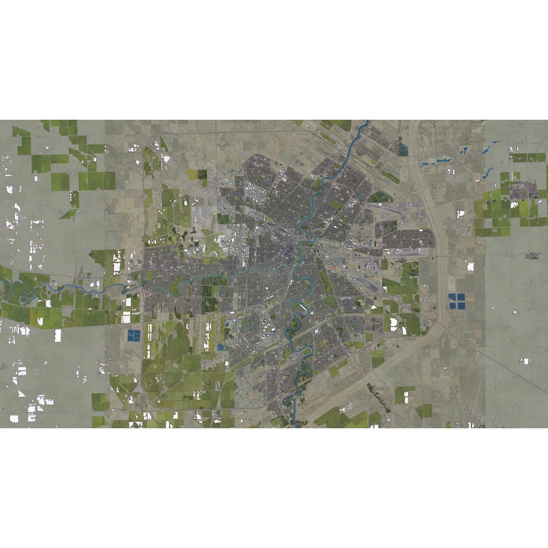Winnipeg 3D Model – Low-Poly Cityscape Asset, FBX, PBR - View 14