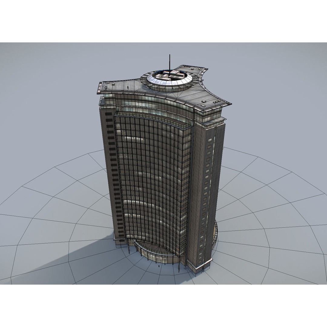 Empress State Building 3D Model – Low Poly Cityscape Asset, FBX - View 11