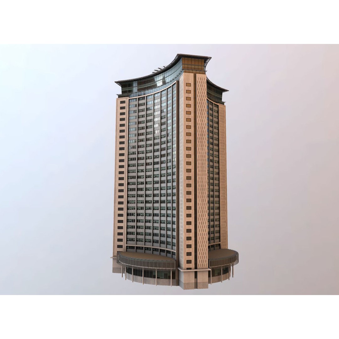 Empress State Building 3D Model – Low Poly Cityscape Asset, FBX - View 15