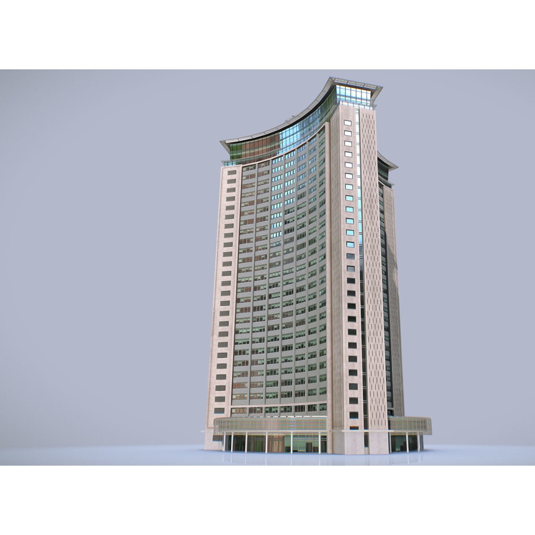 Empress State Building 3D Model – Low Poly Cityscape Asset, FBX - View 19