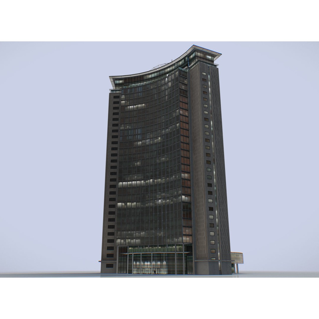 Empress State Building 3D Model – Low Poly Cityscape Asset, FBX - View 22